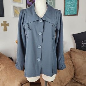 Habitat Full Button Front Leisure Collared Shacket Size S